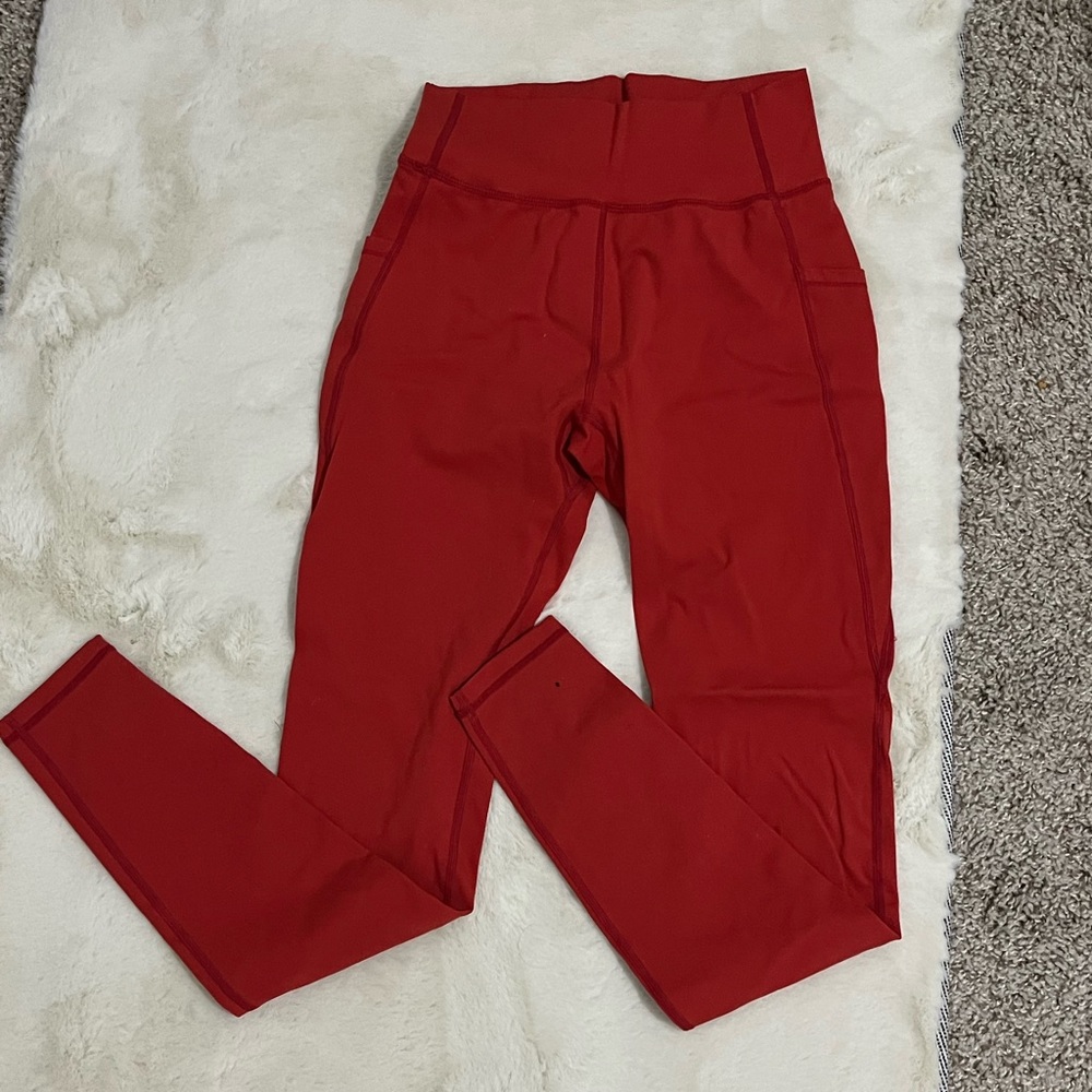 Red alphalete leggings size small